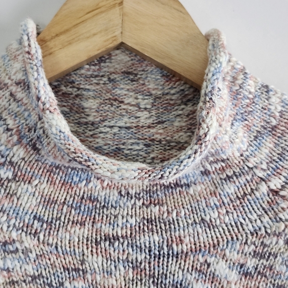 LL BEAN 100% Cotton Multicolor Knit Pullover Sweater Size Large - Picture 3 of 10